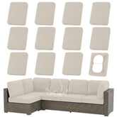 hyha waterproof outdoor cushion covers taupe front view