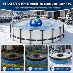 Hyperzoo 5 ft Pool Pillow with reinforced grommets and rope