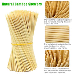 Hysagtek bamboo skewers in a bowl with fruit