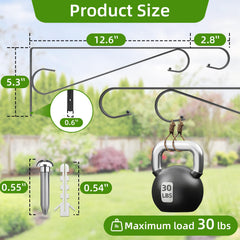 Hystun heavy-duty plant hanger with flower pot hanging