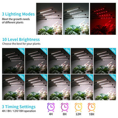Hywyimlait Black Clip Grow Light in use on indoor plants