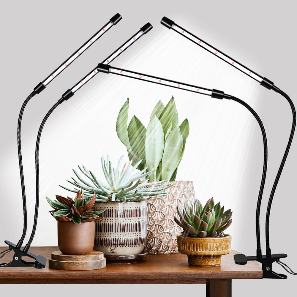 Hywyimlait Black Grow Lights for Indoor Plants with 2 Head design