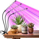 Hywyimlait Indoor Plant Grow Light with three heads and flexible gooseneck