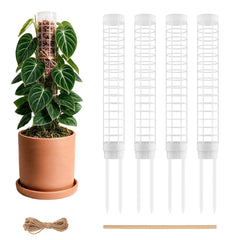 HYYZ Small Moss Pole for Monstera, white plastic design