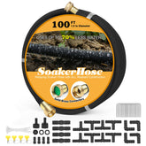 HZGREEN Soaker Hose 100FT with brass connectors