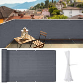 i COVER 3.3x19.5ft balcony privacy screen in dark grey