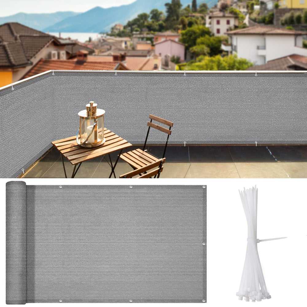 i COVER 3.3x19.5ft balcony privacy screen in grey