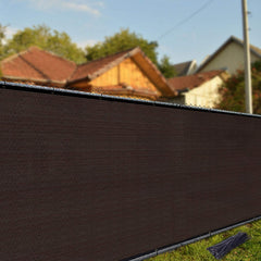 i COVER 5x25ft Privacy Screen with brass grommets and zip ties