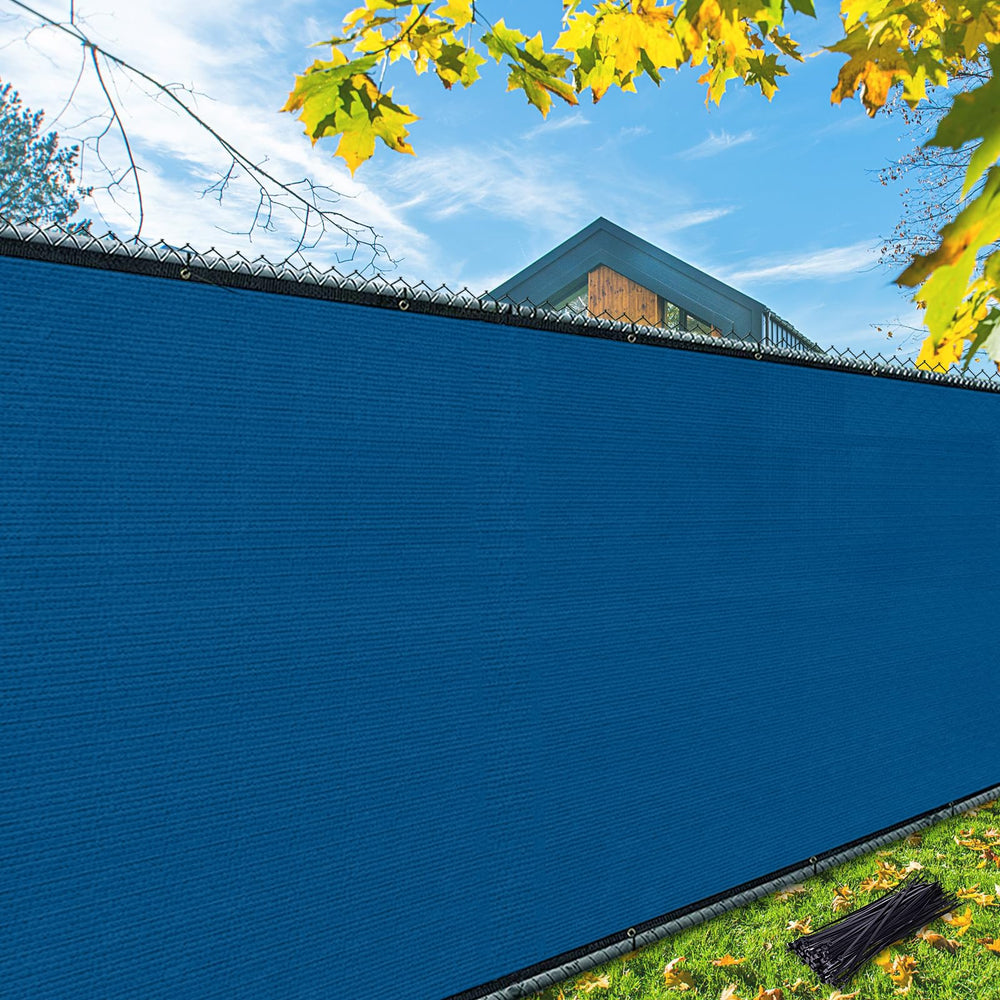i COVER 6x12ft Privacy Screen Fence in Royal Blue front view