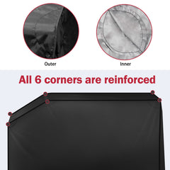 i COVER griddle cover in black colour against outdoor backdrop