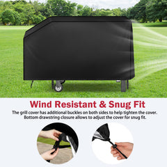 i COVER griddle cover side view showcasing snug fit