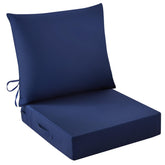 IASEAHK 24x24 inch outdoor chair cushion set in navy blue