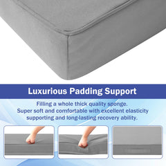 IASEAHK chair cushion light grey side view