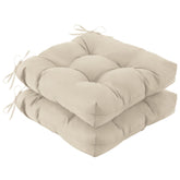 IASEAHK Outdoor Chair Cushions Set of 2 in Beige, front view