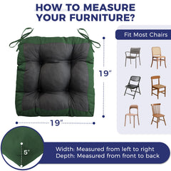 IASEAHK Outdoor Chair Cushions, showing dark green colour