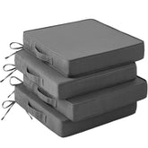 IASEAHK Outdoor Cushions Set of 4, Dark Grey front view