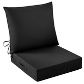 IASEAHK Outdoor Seat Cushion Set, black, front view
