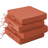IASEAHK Patio Chair Cushion set of 4 in spice colour, front view
