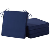 IASEAHK Patio Chair Cushion Set of 4 Navy Blue front view