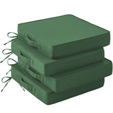 IASEAHK patio chair cushions set of 4 in forest green, front view