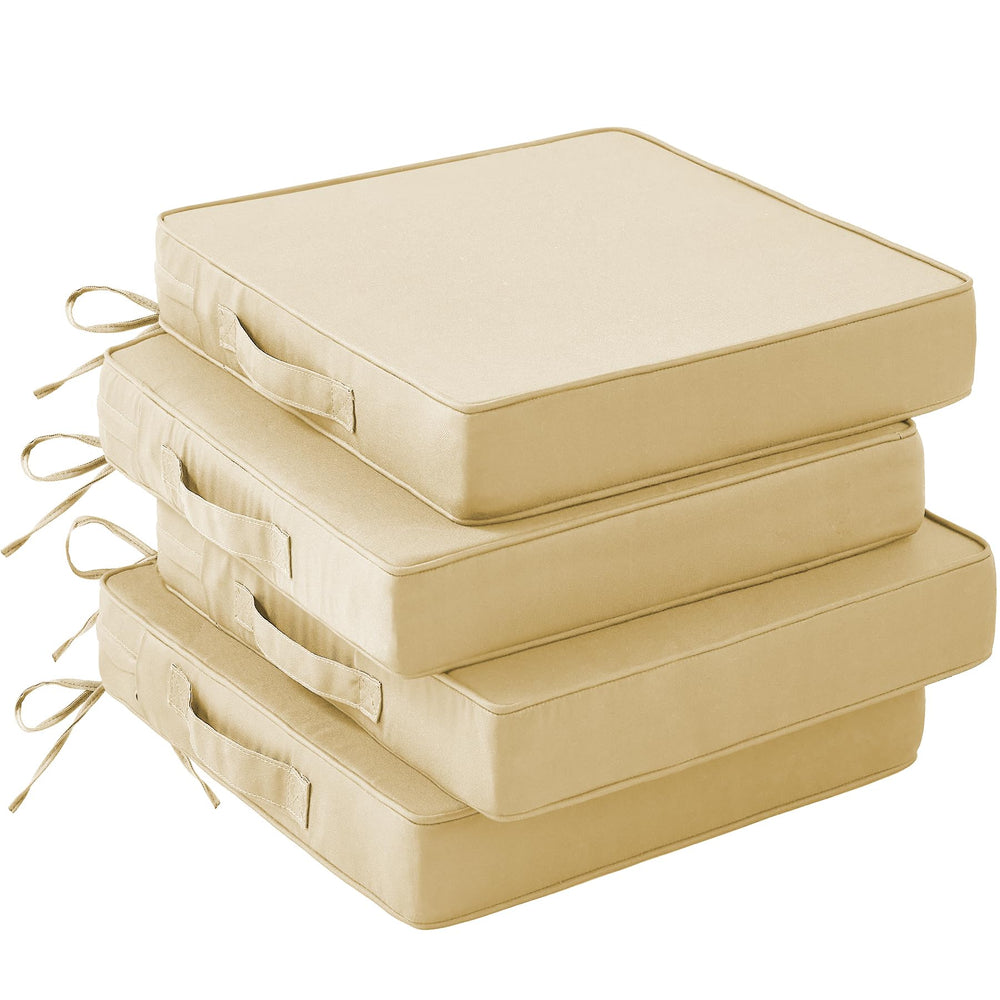 IASEAHK patio chair cushions set of 4 in light khaki color