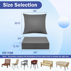 IASEAHK seat cushion set showing removable cover and zipper