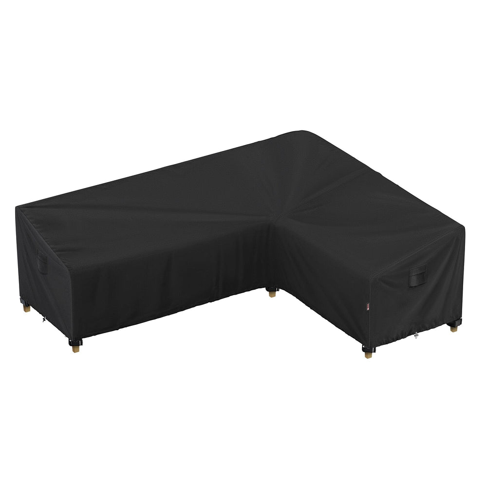 iBirdie Outdoor Sectional Cover 130 x 100 inch black front view