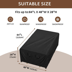 iBirdie Outdoor Table Cover 84 x 48 inch side view