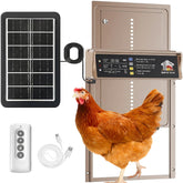 IBKINXX Automatic Chicken Coop Door front view in golden brown