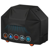 iCOVER 82 Inch Grill Cover front view, charcoal colour