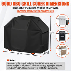 iCOVER BBQ Grill Cover side view showing handles