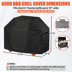 iCOVER grill cover side view showing secure fit features