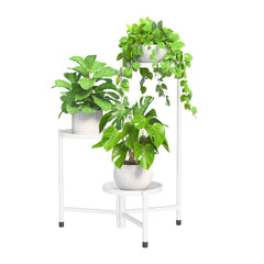 iDavosic.ly 3 Tier Large Plant Stand front view in white