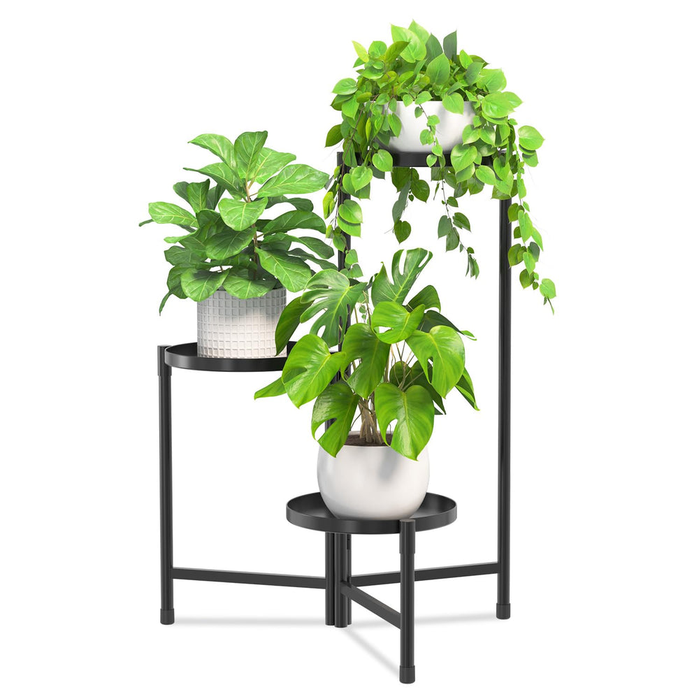 iDavosic.ly 3 Tier Plant Stand front view with three tiers
