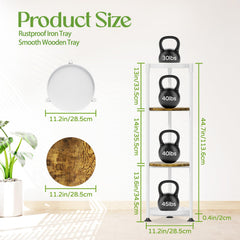 iDavosic.ly 4 Tier Corner Metal Plant Stand side view with plants
