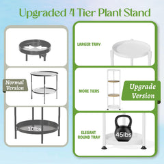 iDavosic.ly 4 Tier Corner Plant Stand displaying multiple pots
