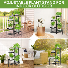 iDavosic.ly 5 Tier Plant Stand side view with plants