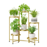iDavosic.ly 6 Tier Plant Stand gold front view