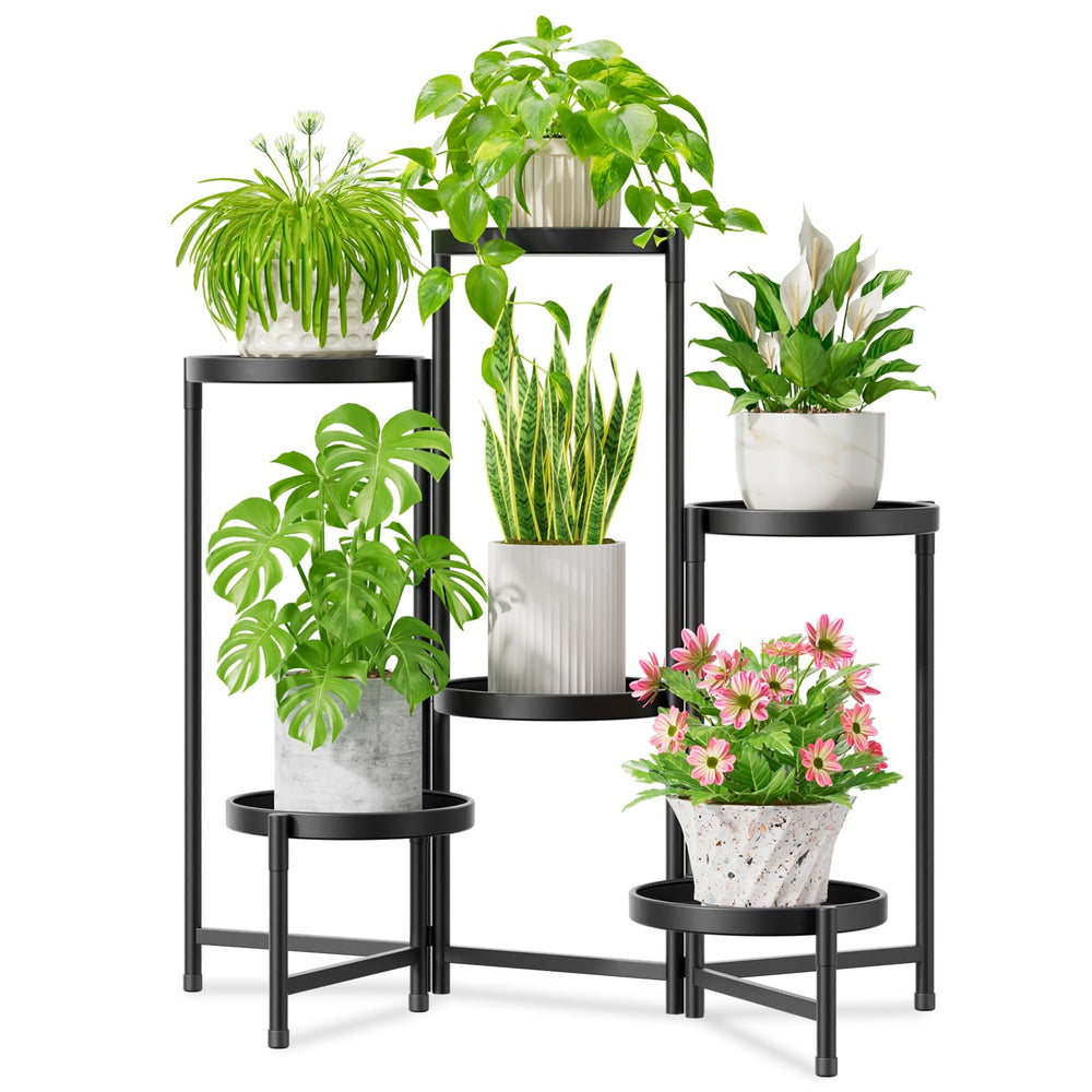 iDavosic.ly 6 Tier Plant Stand in black with six trays