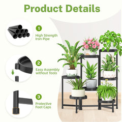 iDavosic.ly 7 Tier Folding Plant Stand folded for storage