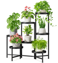 iDavosic.ly 7 Tier Large Plant Stand black model front view