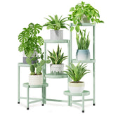 iDavosic.ly 7 Tier Large Plant Stand front view in mint cream