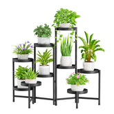 iDavosic.ly 9 Tier Plant Stand front view in black