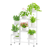 iDavosic.ly Plant Stand 8 Tier Metal Corner Shelf in White