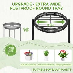iDavosic.ly Plant Stand assembled in garden with plants