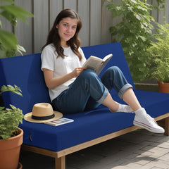 idee-home Outdoor Bench Cushion Dark Cerulean on patio furniture