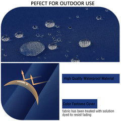idee-home Outdoor Bench Cushion Dark Cerulean on patio furniture