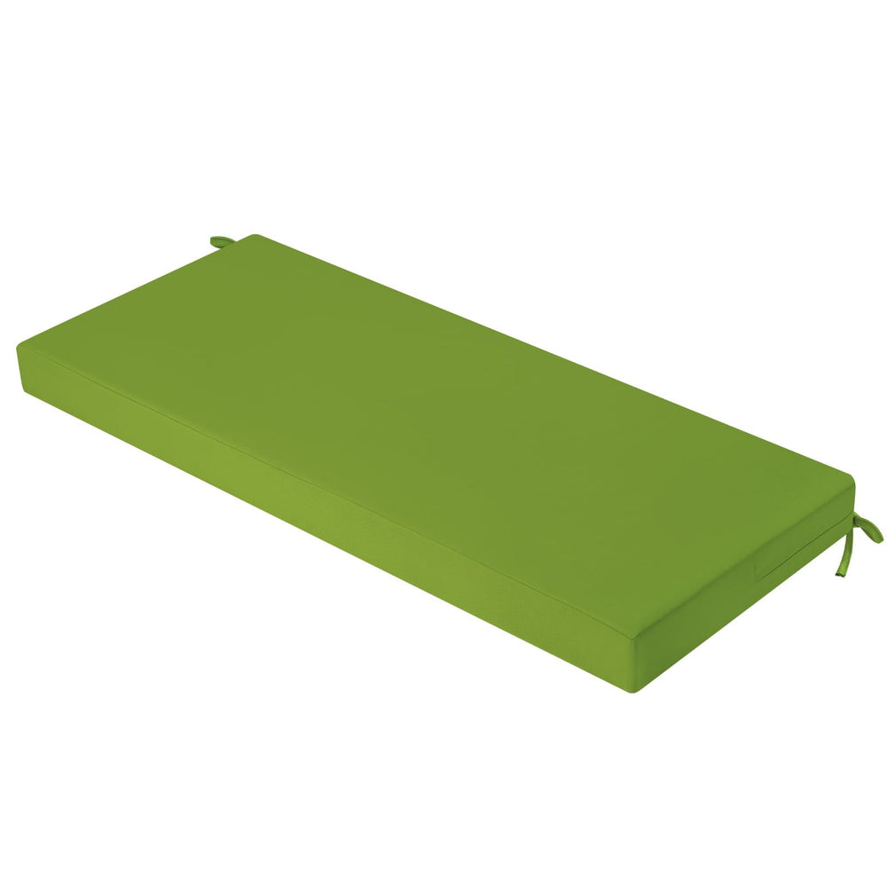 idee-home outdoor bench cushion green leaf front view
