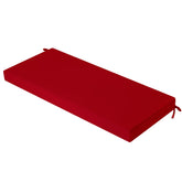 idee-home Outdoor Bench Cushion in Lipstick Red, front view