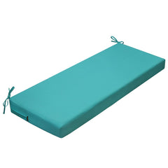 idee-home Outdoor Bench Cushion in peacock blue front view